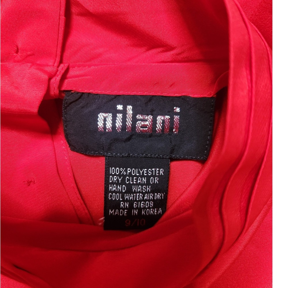 Nilani Womens Top 9/10 Red EUC Vintage Coquette Regencycore Dark Academia, 80s - Picture 3 of 6